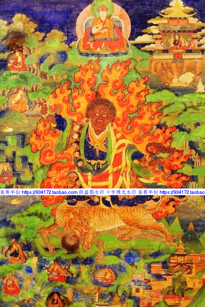 忿怒莲师多杰卓勒图十字绣