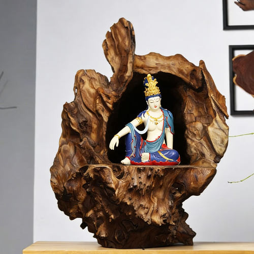 天然风化实木原木根雕奇石头底座