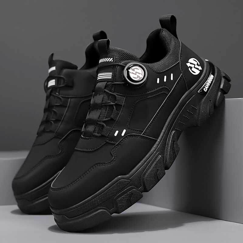 旋转纽扣运动鞋男秋季工作