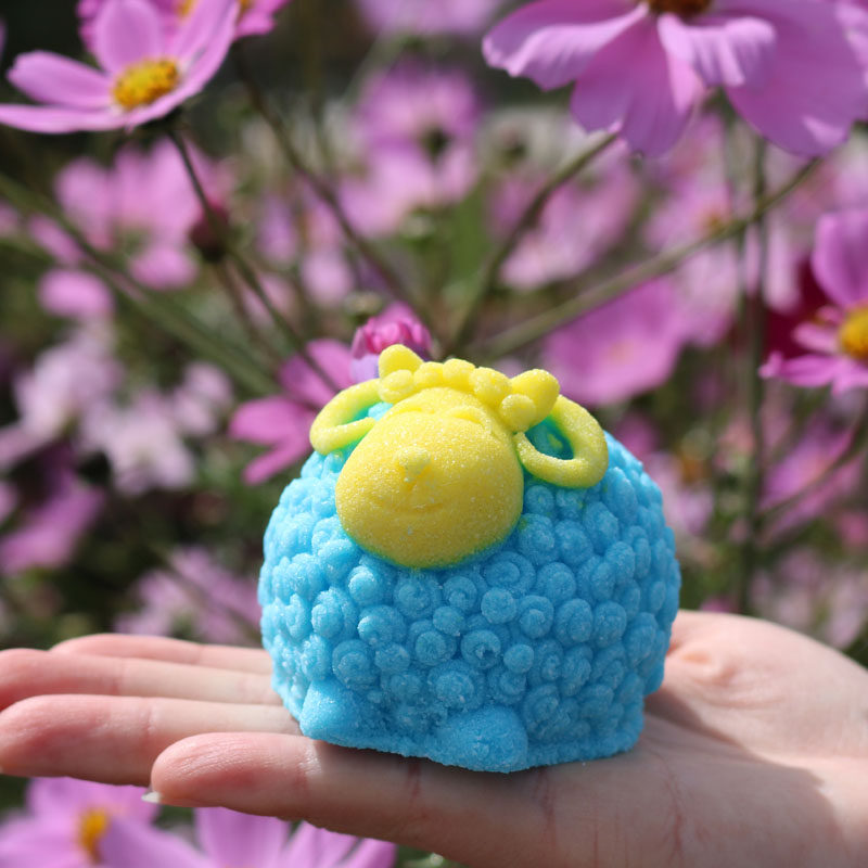 青海茶卡盐湖特色工艺品盐雕可爱卡通小卷羊摆件送人小礼品