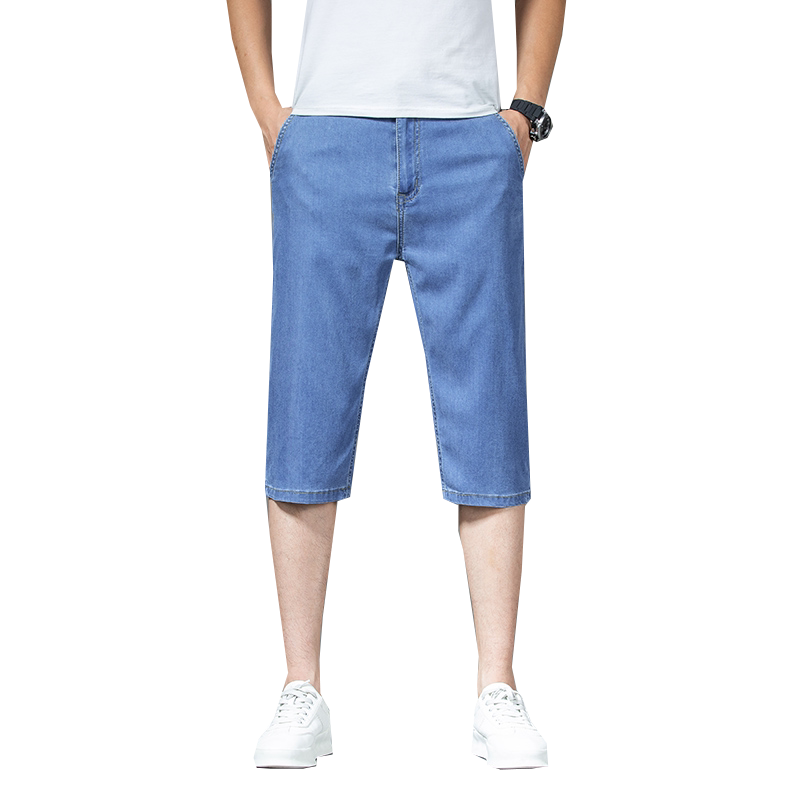 夏季薄款牛仔短裤男五分裤中裤