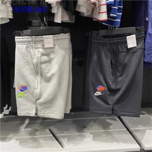 Nike耐克男子运动休闲刺绣多勾logo宽松透气毛圈五分裤短裤DD4683