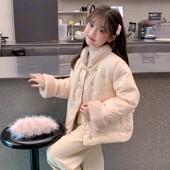 洋气中大童加厚羽绒棉衣外套棉袄 2025新款 NEXT JANSO女童棉服冬装