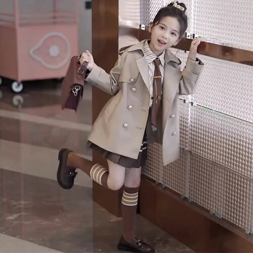 VYEO女童英伦学院风春秋三件套