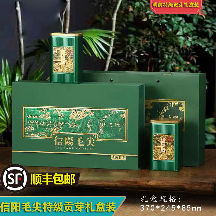 信阳毛尖2025新茶礼盒装 明前特级嫩芽 高山头采春茶 信阳原产地