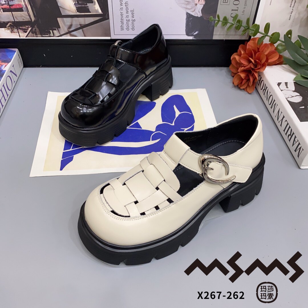 267-262玛莎玛索2026春夏季新款厚底增高女款乐福鞋女鞋