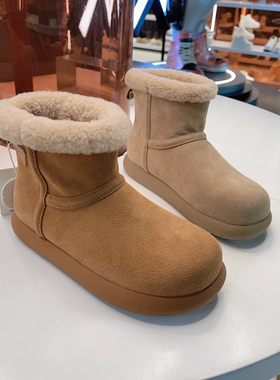 2395玛莎玛索冬季新款雪地靴东北大棉鞋加厚保暖短靴翻毛皮短筒靴