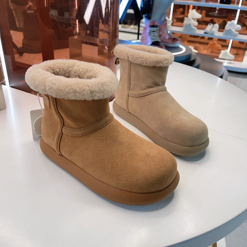 2395玛莎玛索冬季新款雪地靴东北大棉鞋加厚保暖短靴翻毛皮短筒靴