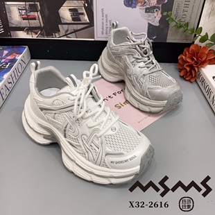 32-2616玛莎玛索2026夏季新款厚底增高老爹鞋女款运动鞋单鞋网面