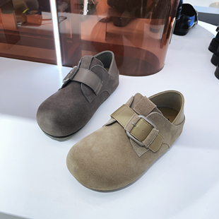 2606玛莎玛索2026春季 慵懒女鞋 新款 反毛皮休闲单鞋 粘扣勃肯鞋