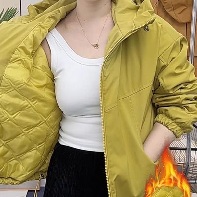 加棉加厚黄色百搭新款秋冬常规