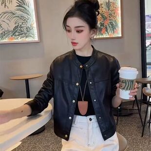 外套女显瘦休闲巨好看秋季 皮衣女外套2026春季 短款 韩版 外套女 新款