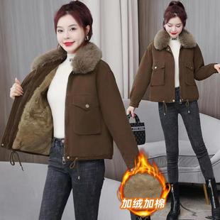 小个子棉袄夹棉外套加绒加厚派克服 女士棉衣棉服短款 2025冬季 新款