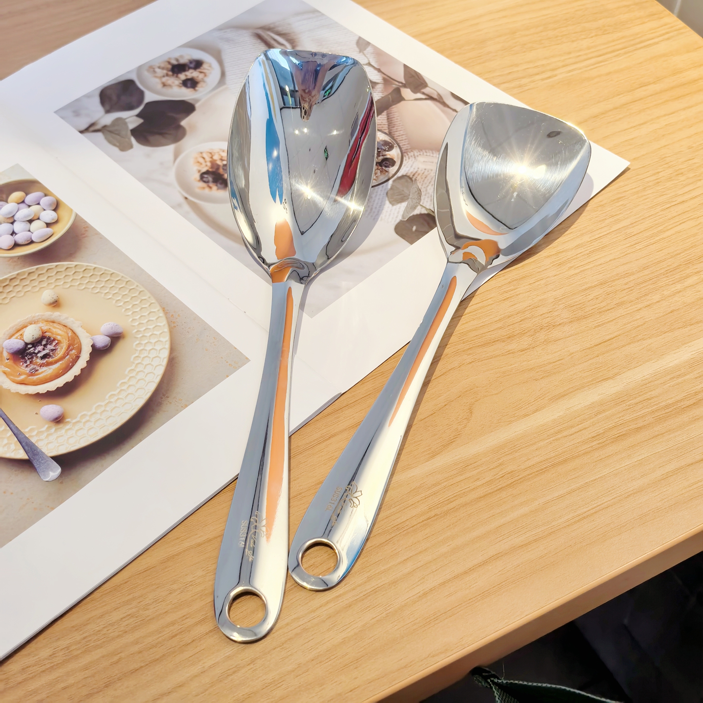 316不锈钢方头大勺子分餐勺