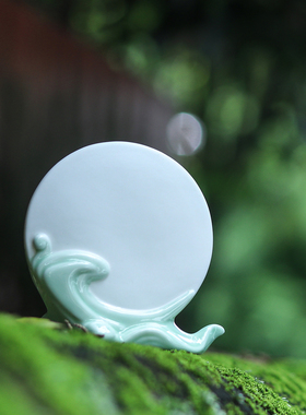 陶瓷月亮雅致桌面小摆件