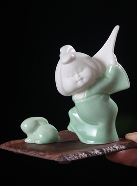 唐仕女陶瓷客厅桌面装饰摆件