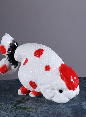 吉祥富贵年年有余陶瓷招财摆件