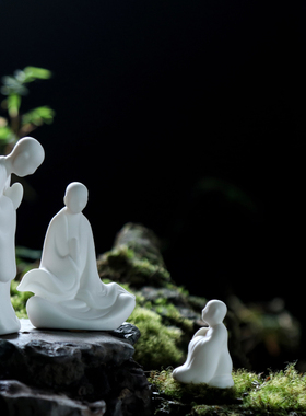 无相佛桌面陶瓷白瓷造景装饰中式