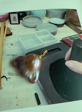 美人鱼尾 爱迪生巴洛克异形珍珠925银万能扣吊坠