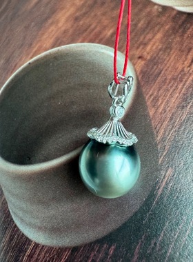 松果子 天然大溪地海水珍珠巴洛克风格吊坠