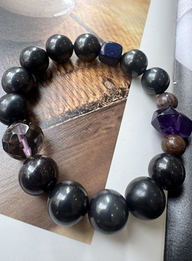 金刚武士 天然老矿料舒俱徕黑舒圆珠手串