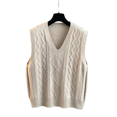 麻花马甲毛衣针织背心外套女春秋