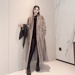 CIWEN 女 FUR极简风v领分刀全抽刀125cm哥本哈根水貂大衣