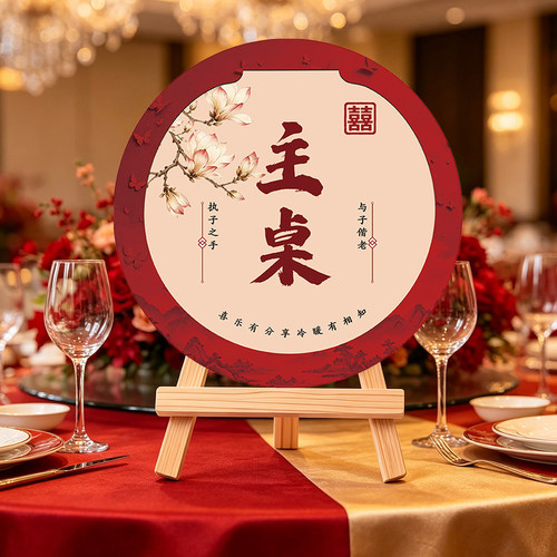 酒店婚宴迎宾桌牌席位卡