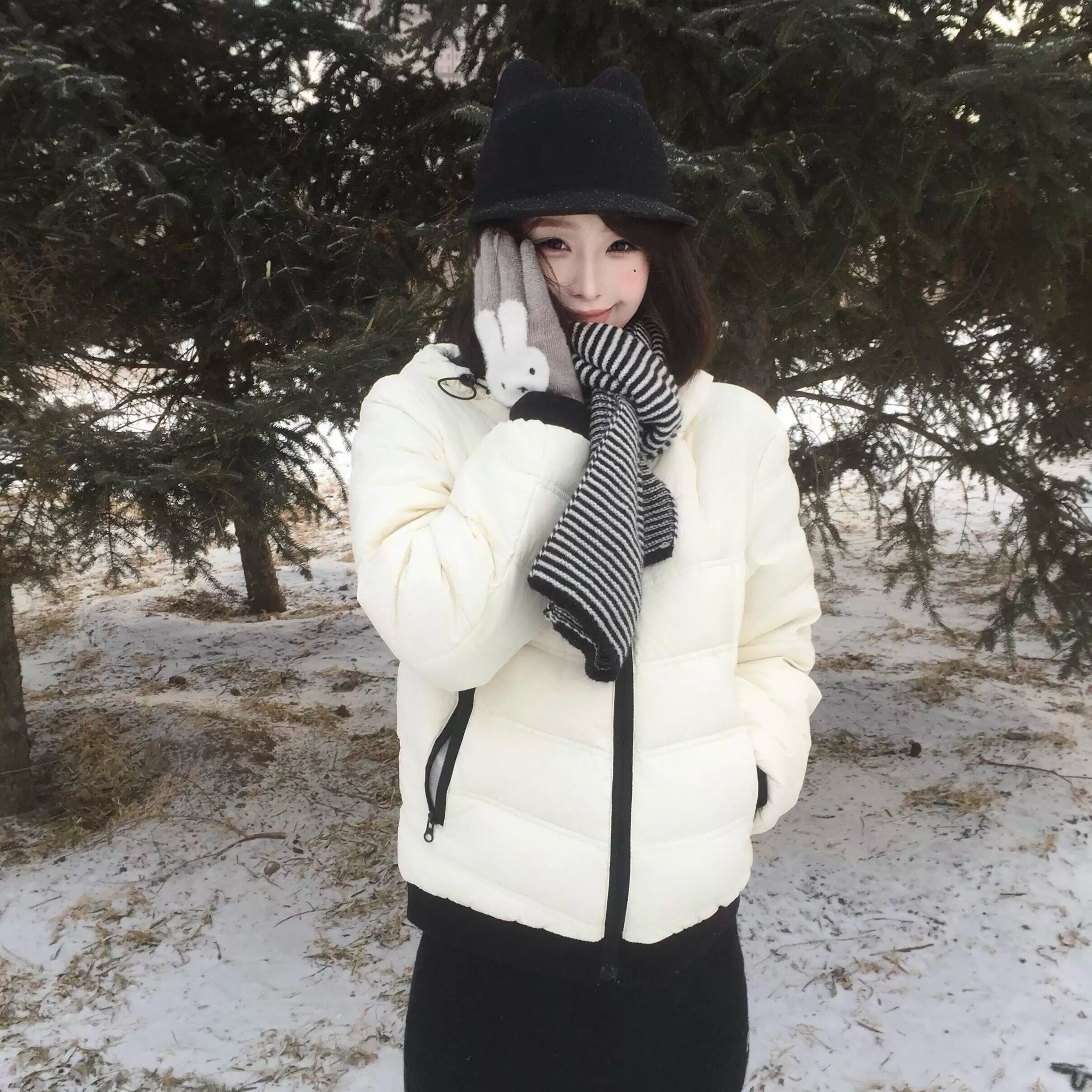 排骨羽绒服女短款小个子显瘦外套