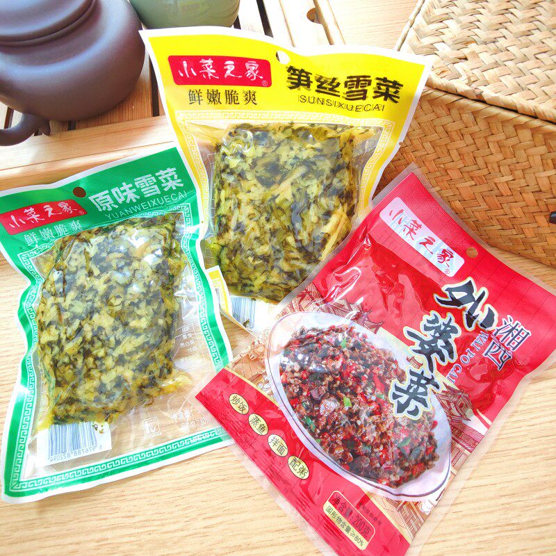下饭菜湘西小菜之家袋装炒饭配菜蒸鱼拌面配粥芥菜外婆菜笋丝雪菜