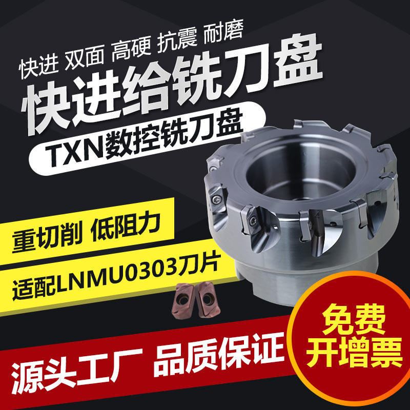 TXN03R双面快进给铣刀盘加工中心开粗数控铣刀盘通装东芝LNMU0303 - 实物图