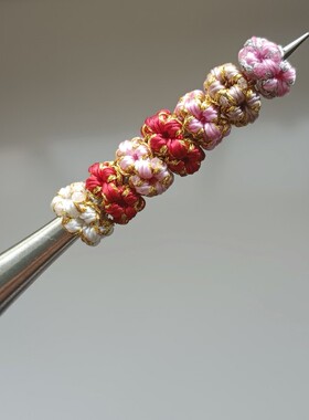 2到3毫米结绳用股线桃花扣固定圈diy饰品手链手绳桃花结线圈