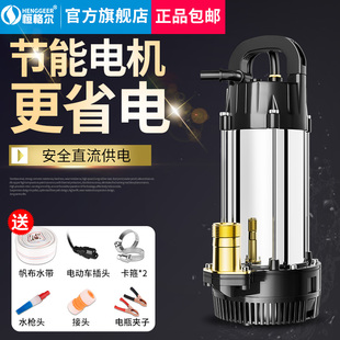 直流潜水泵12V抽水机24V48V60V伏电动车电瓶车农用小型家用抽水泵