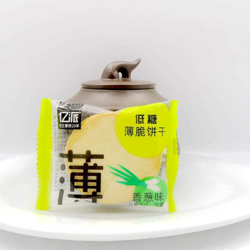 安徽玛格丽特食品亿派低糖薄脆饼干香葱味独立包装老牌子