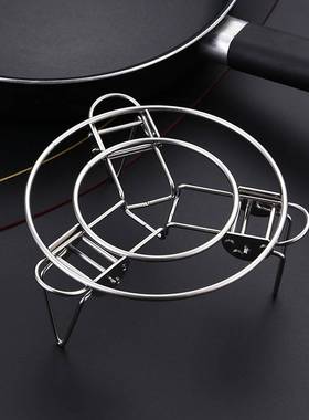 304不锈钢蒸架可伸缩蒸架蒸格厨房家用多功能折叠蒸架加厚高脚