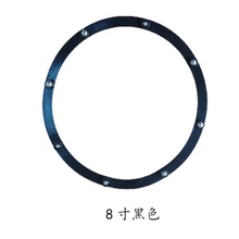 现货促销8寸黑色塑胶转盘展示台调料架化妆品盒360°旋转底座手动