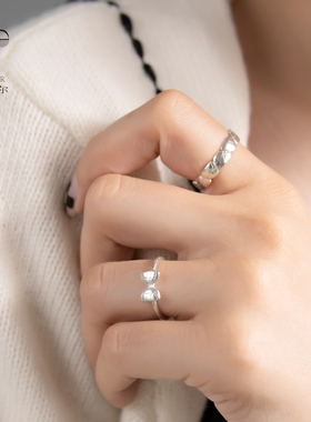 勒尔蒙古包纯银素圈戒指时尚