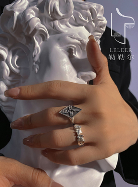 情侣戒指勒尔蒙古男士嘻哈银饰