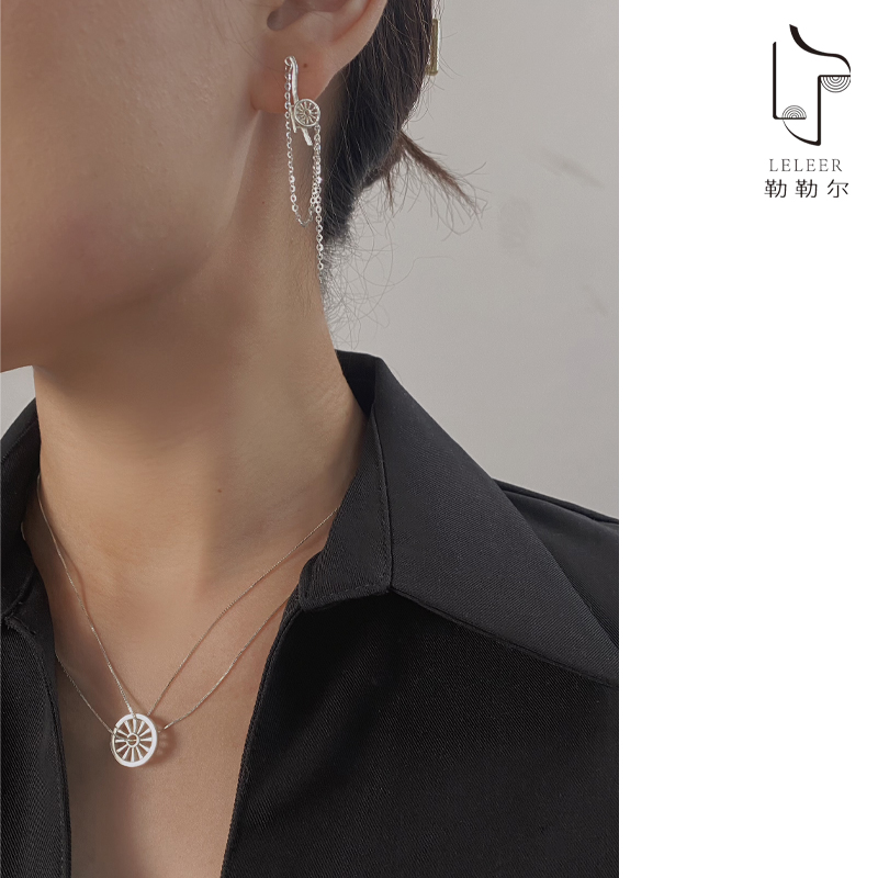 勒尔蒙古元素项链气质简约耳钉