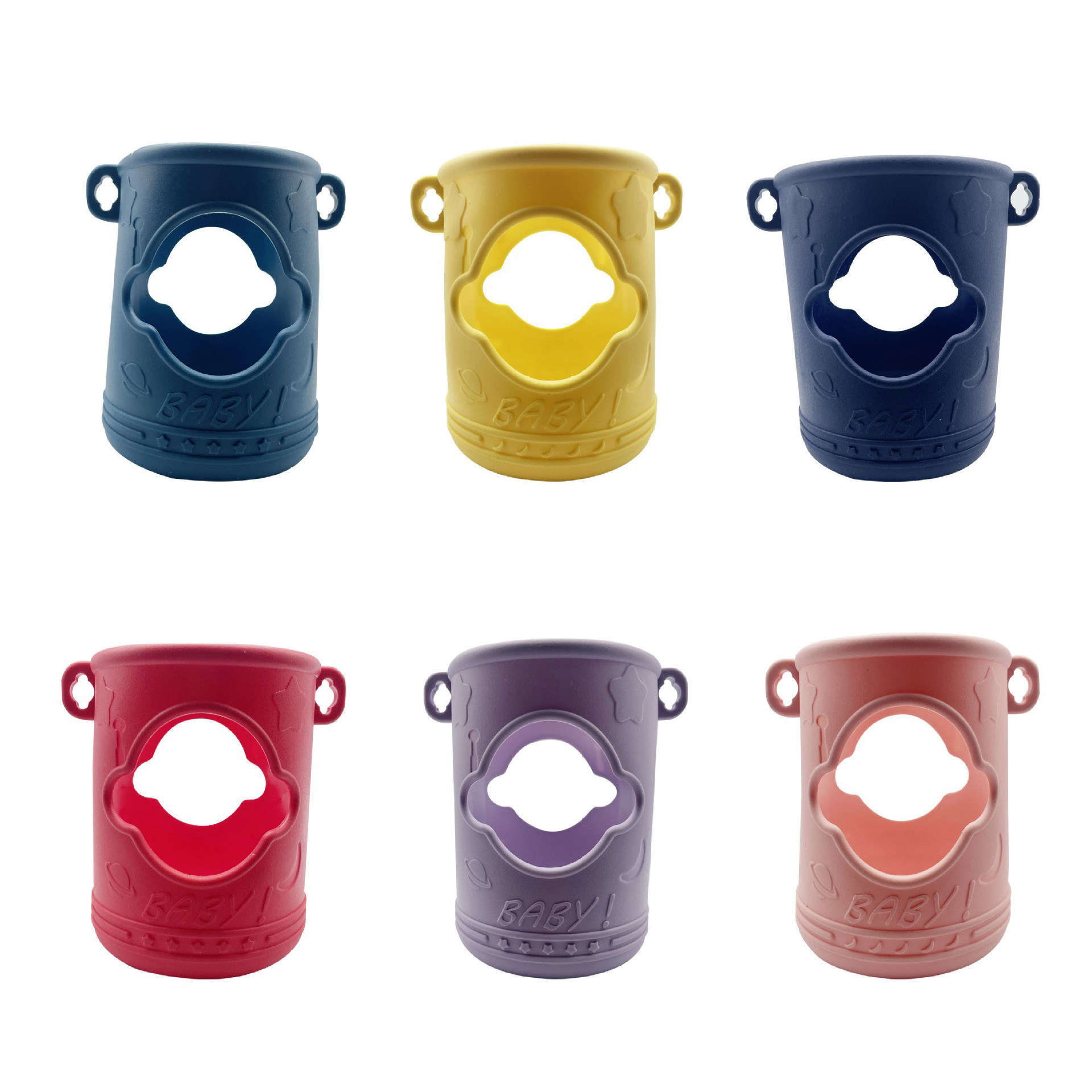 儿童不锈钢保温杯卡通套学生水杯套子硅胶保护套宝宝水壶背带配件