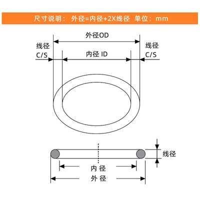 氟胶O型密封圈FK6359M53/62/./内径55///49/5745450/48/52线径/