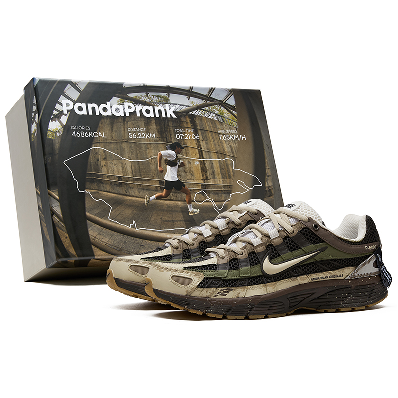 熊猫恶作剧Nike P-6000 街头跑者变速定制低帮潮流户外休闲跑步鞋