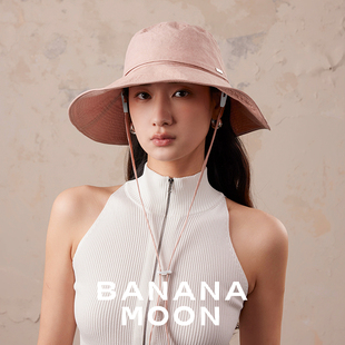 Banana moon强推防晒爆款_岌薄户外宽檐遮阳帽透气设计大沿沙滩帽