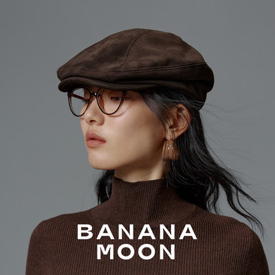 复古摩登都市_欧洲进口麂皮质羊皮鸭舌帽立体剪裁时尚文艺画家帽