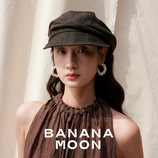 Banana moon浪漫松弛_非遗新中式报童帽交叠可塑性薄鸭舌帽