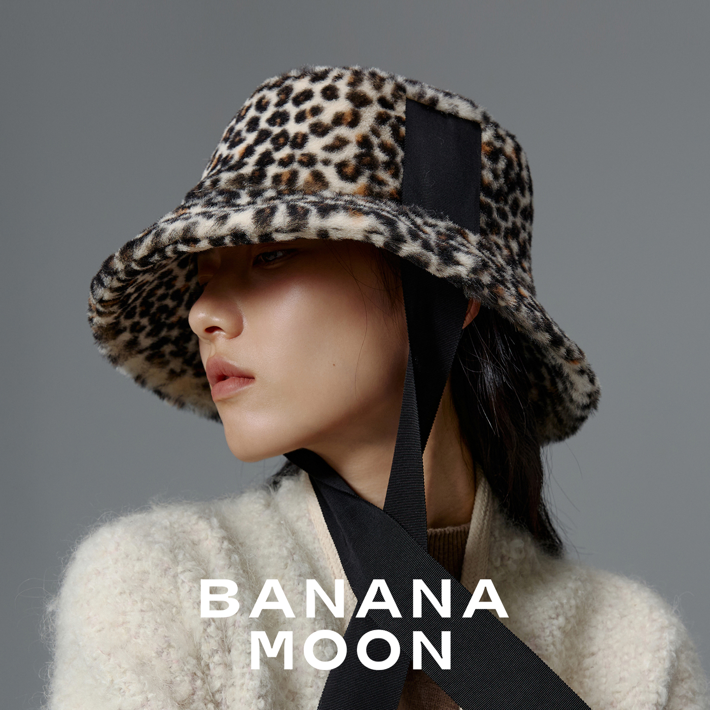 王炸豹纹重磅来袭-英国进口羊皮毛一体-80S中古赫本飘带盆帽