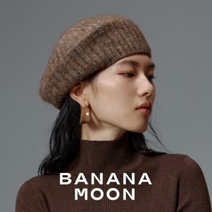 精致基础_中粗螺纹织法棒针手感贝雷帽_秘鲁羊驼毛混纱厚边画家帽