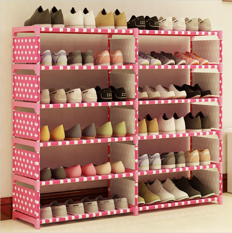 铁艺多层组装防尘经济型收纳鞋架