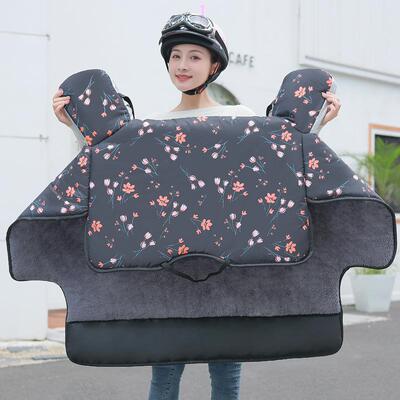 电动车挡风被冬季加绒加厚电瓶摩托车防风罩冬天防寒保暖双面防水