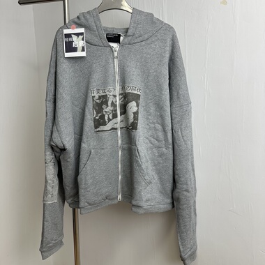 ERD忧郁的富二代25ss降伏爱丽丝日文贴布卫衣水洗做旧拉链卫衣男